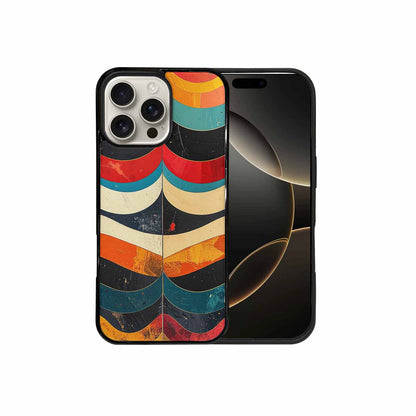 iPhone 16 Pro Max Case — Retro Wave Scallop Stripe Small Whj, Custom Phone Case