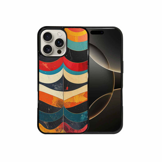 iPhone 16 Pro Max Case — Retro Wave Scallop Stripe Whj, Custom Phone Case