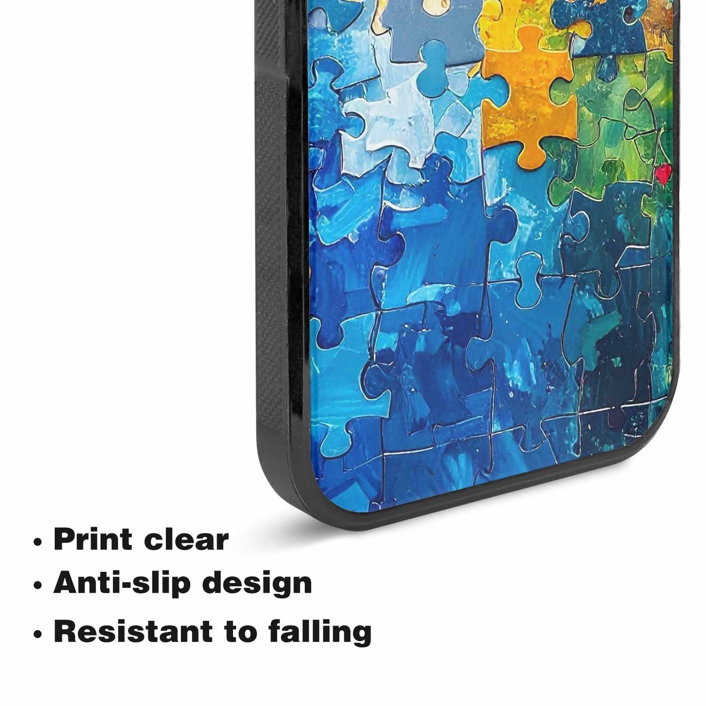iPhone 15 Plus Case — Autism Puzzle Pieces Puzzle Piece Pattern, Custom Art Phone Cover