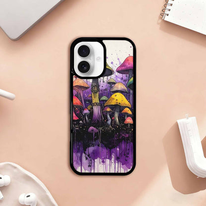 iPhone 17 Case — Black &amp; Purple Ink Original Art, Custom Art Phone Cover