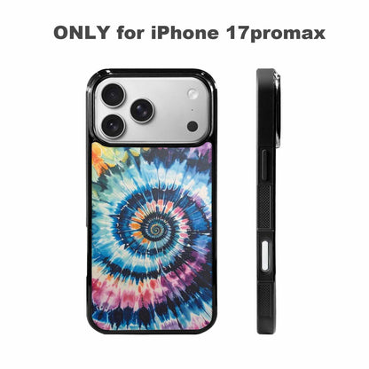 iPhone 17 Pro Max Case — Black &amp; Blue Ink Tie Dye, Custom Phone Case