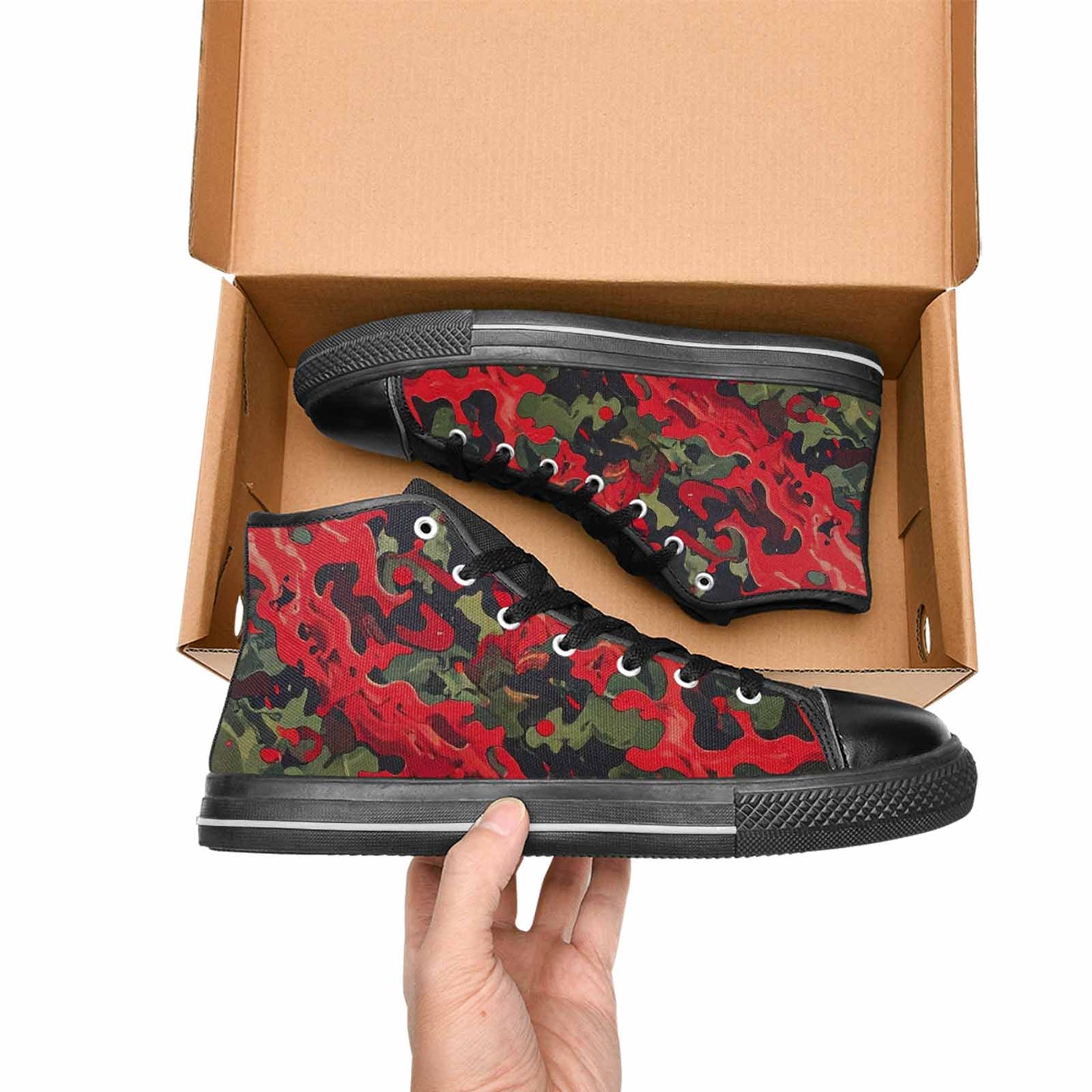 MEN'S Military Camouflage Blotch High Top Canvas Dark Academia Shoes