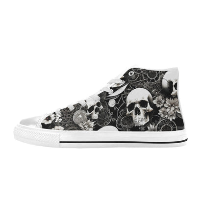MEN'S Skulls Love Men’S High Top Canvas Aesthetic Custom Shoes