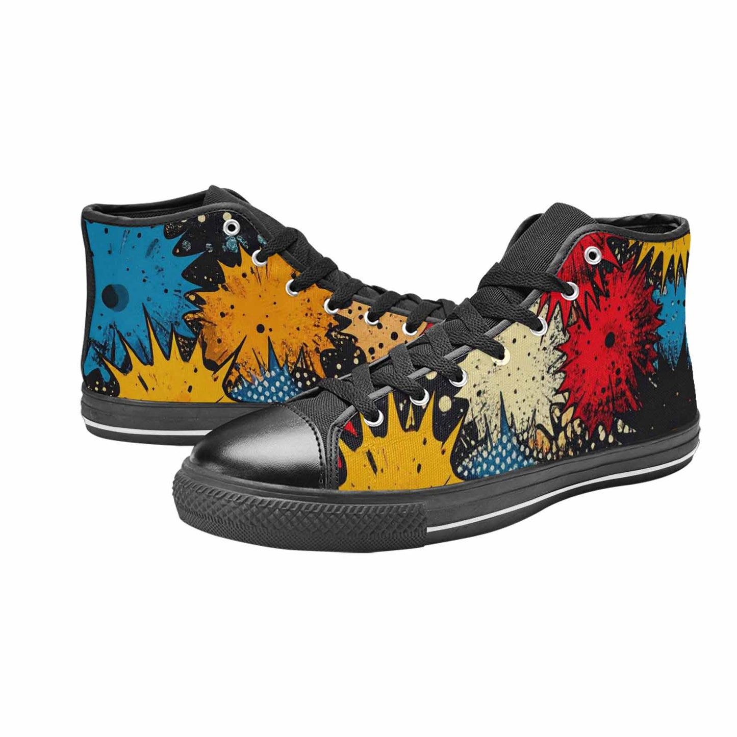 WOMEN'S Comic Book Halftone High Top Canvas Dreamcore Sneakers