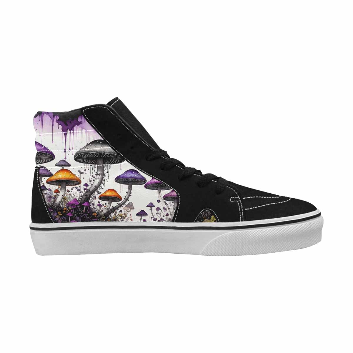 MEN'S Rainbow Drip Mushrooms High Top Canvas Melting Art Sneakers