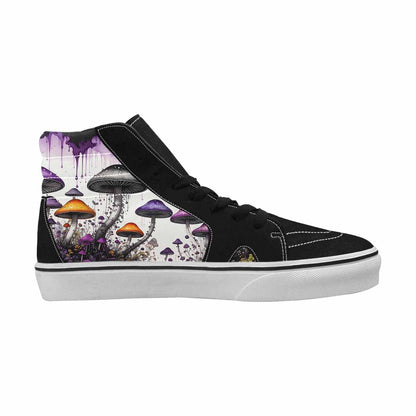 MEN'S Rainbow Drip Mushrooms High Top Canvas Melting Art Sneakers