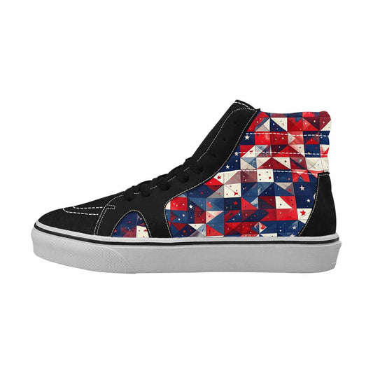 MEN'S American Flag Stars High Top Canvas Cottagecore Custom Sneakers