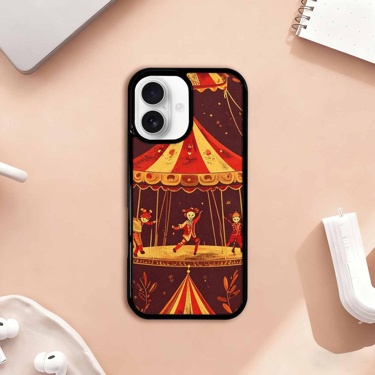 iPhone 17 Case — Vintage Circus Art Pattern Retro Vintage, Custom Phone Case