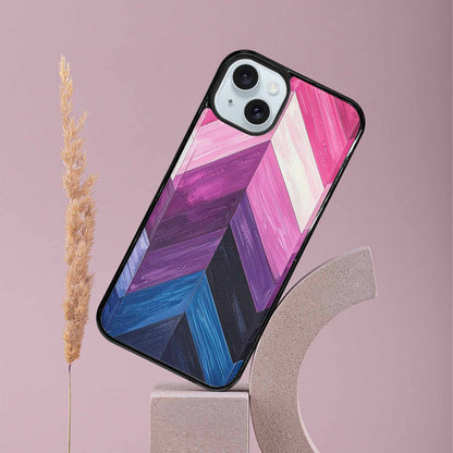 iPhone 15 Plus Case — Genderfluid Flag Color Theme Small Rainbow, Unique Phone Case Design