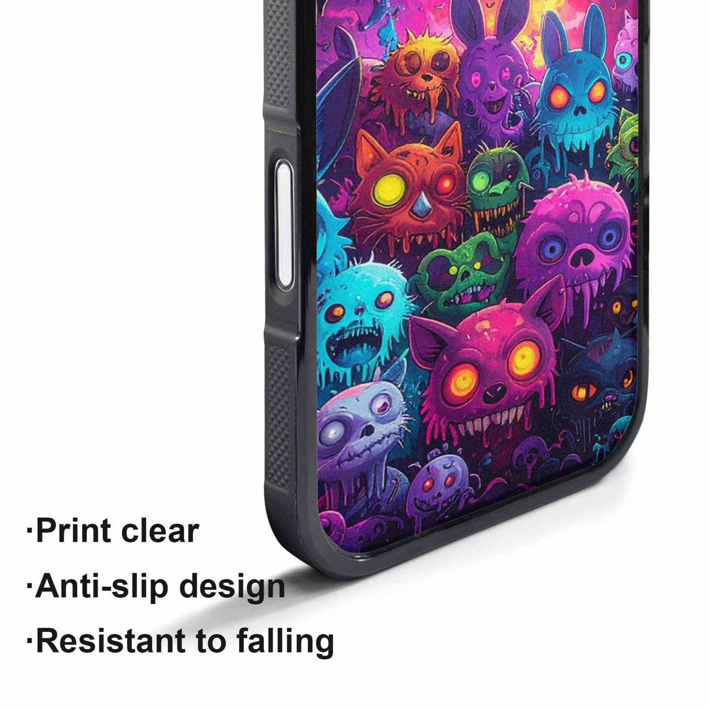 iPhone 17 Pro Max Case — Mixed Toxic Glow Creature Cartoon Cute, Original Design Phone Case
