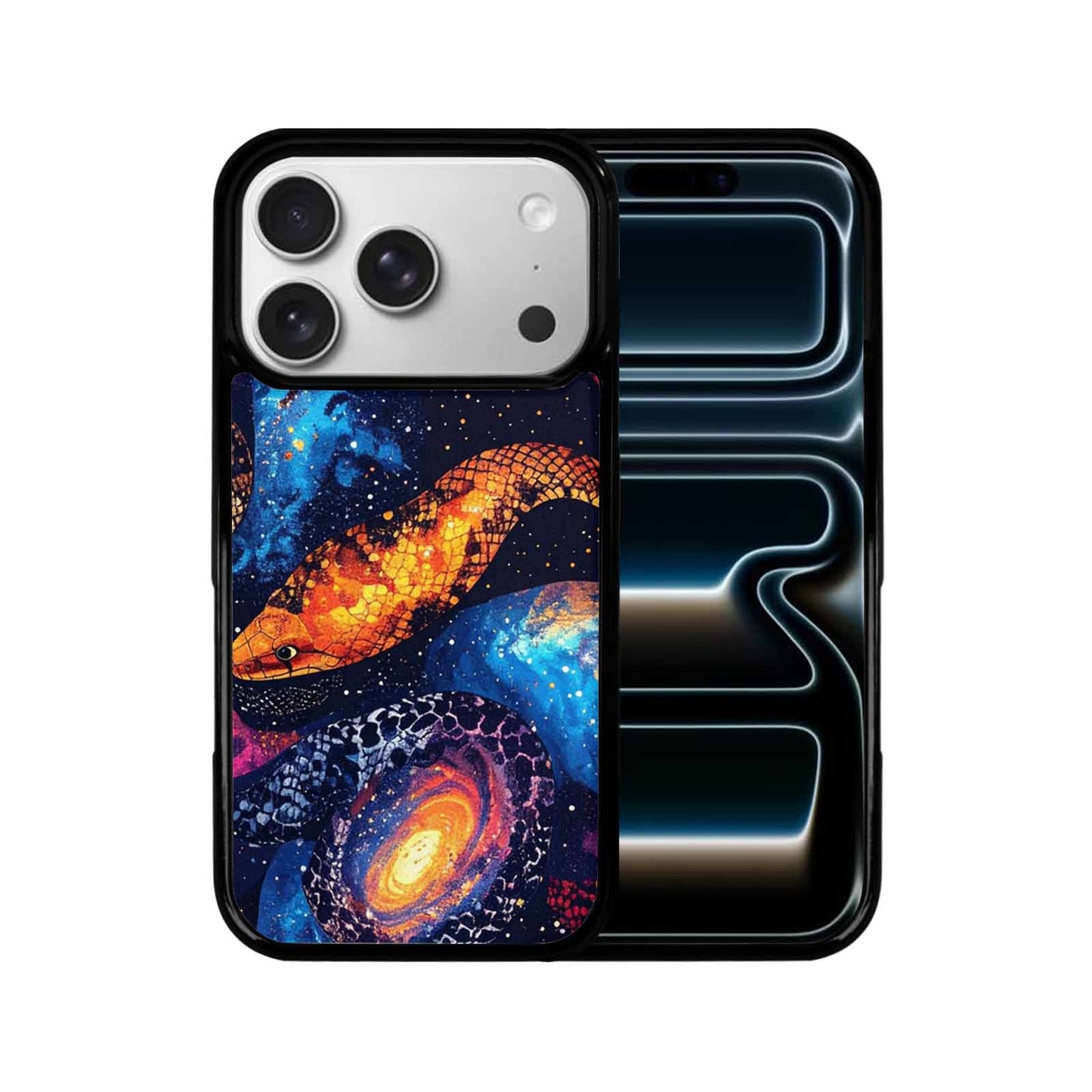 iPhone 17 Pro Case — Galaxy Snake Print Galaxy Space, Unique Phone Case Design