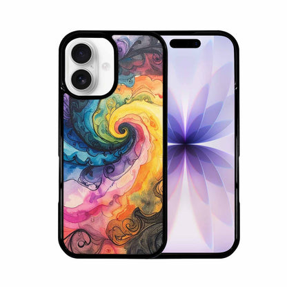iPhone 17 Case — Black &amp; Blue Ink Tie Dye, Custom Phone Case