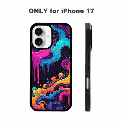 iPhone 17 Case — Neon Drip Galaxy Space, Custom Designed Case Cover