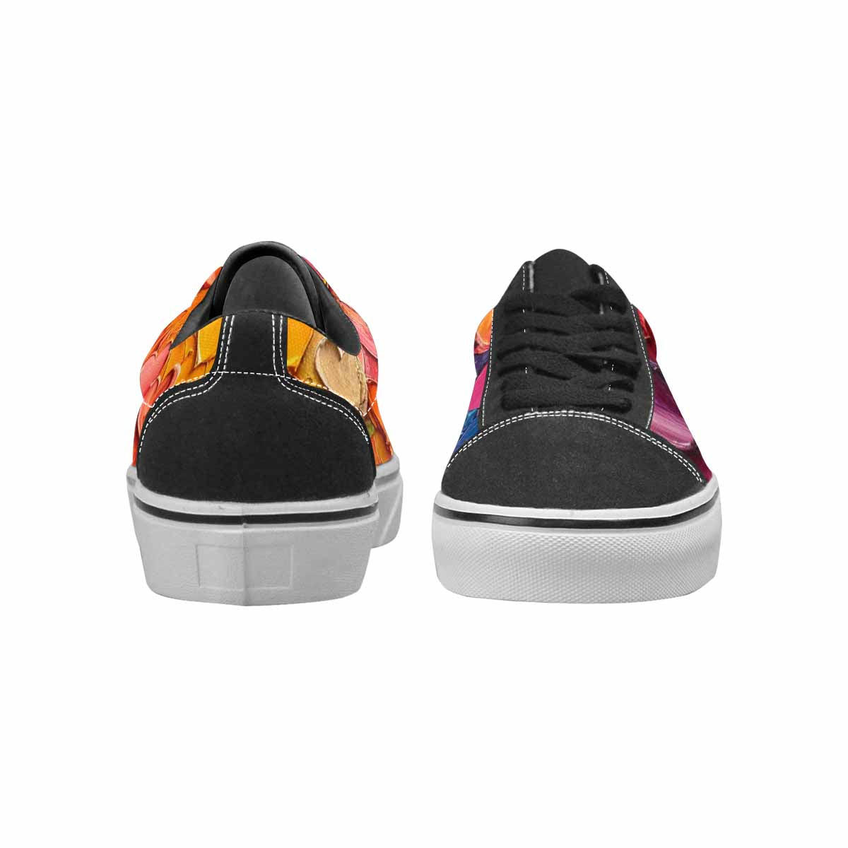 WOMEN'S Heart Burst Lace-Up Canvas Kaleidoscope Custom Sneakers