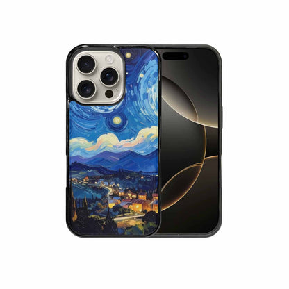 iPhone 16 Pro Case — Starry Night Van Gogh Paint Art, Custom Art Phone Cover