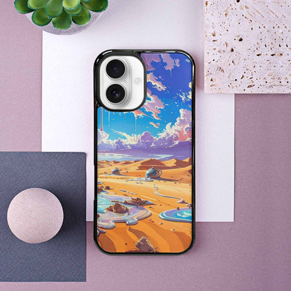 iPhone 16 Case — Surrealist Desert Dreamscape, Custom Made Phone Cover