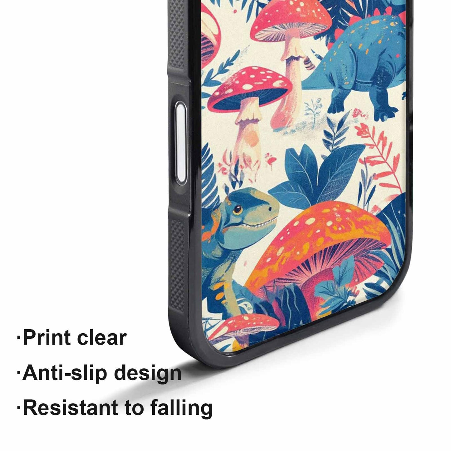 iPhone 17 Pro Max Case — Vintage Dinosaurs Mushroom Retro Vintage, Personalized Phone Case
