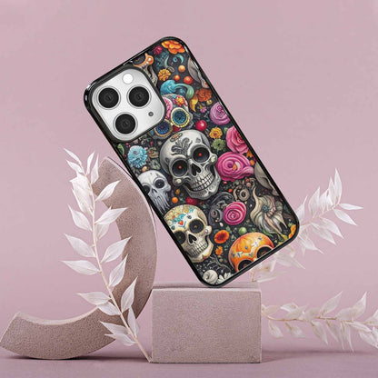 iPhone 15 Pro Max Case — Greyscale Black And White Dark Black, Custom Made Phone Cover