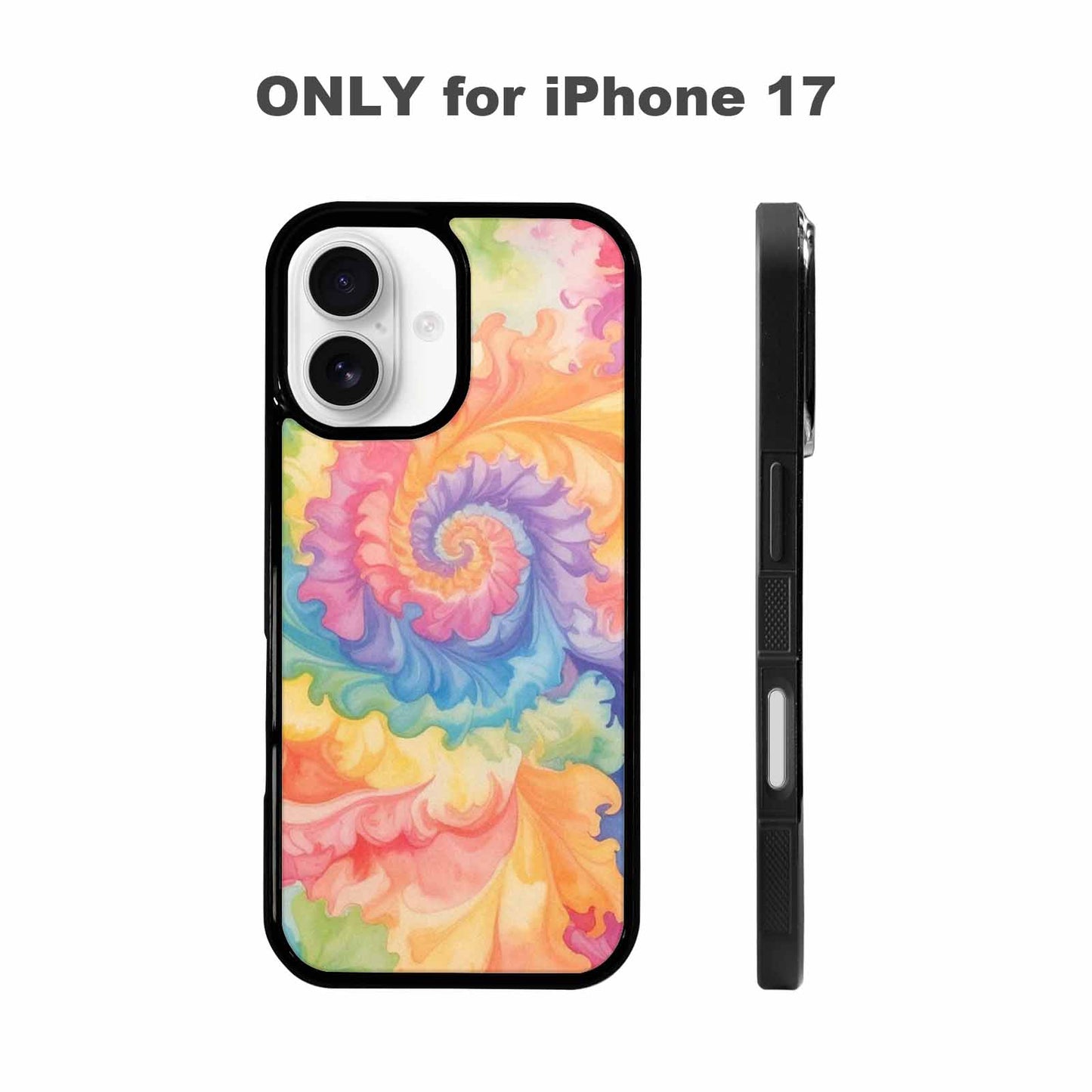 iPhone 17 Case — Tie Dye Swirls Tie Dye Tie, Custom Printed Phone Case