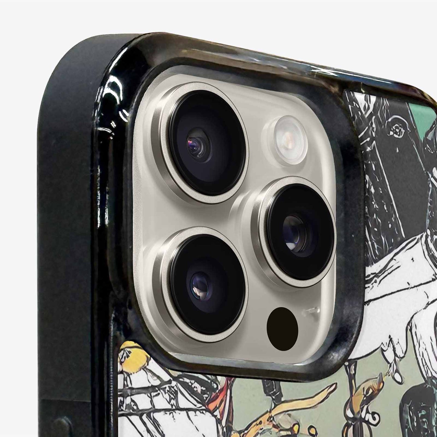 iPhone 15 Pro Max Case — Noir Spy Silhouette Pen Ink Noir, Custom Printed Phone Case
