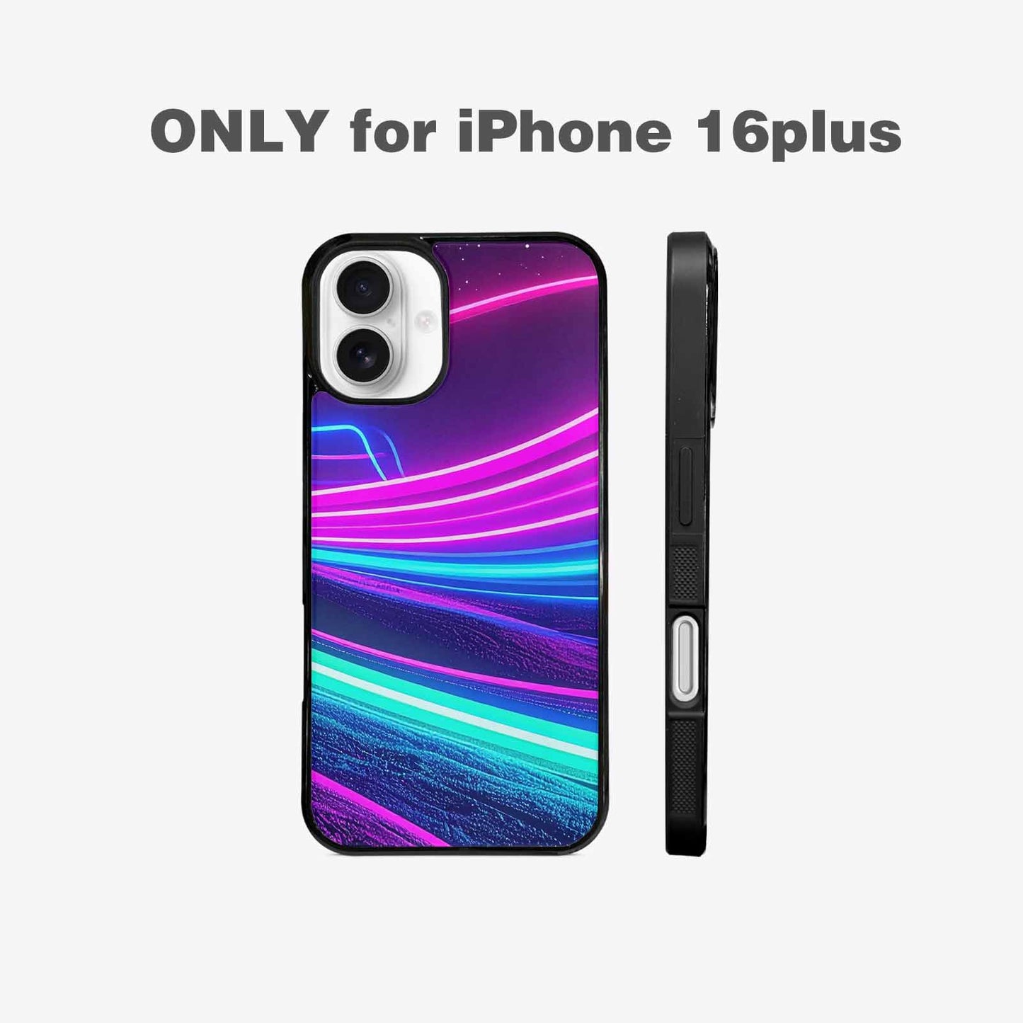 iPhone 16 Plus Case — 80s Neon Cartoon Custom, Original Design Phone Case