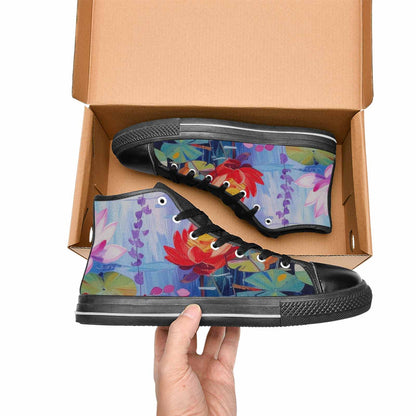 WOMEN'S Monet-Style Impressionist Water High Top Canvas Y2K Custom Shoes