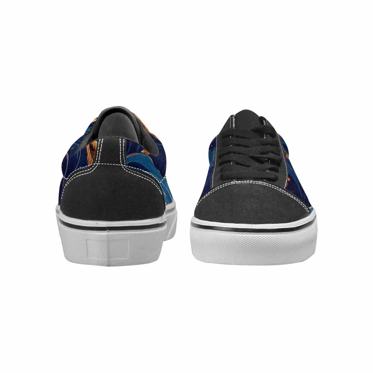 WOMEN'S Ocean Wave Canvas Lace-Up Neon Fantasy Custom Shoes