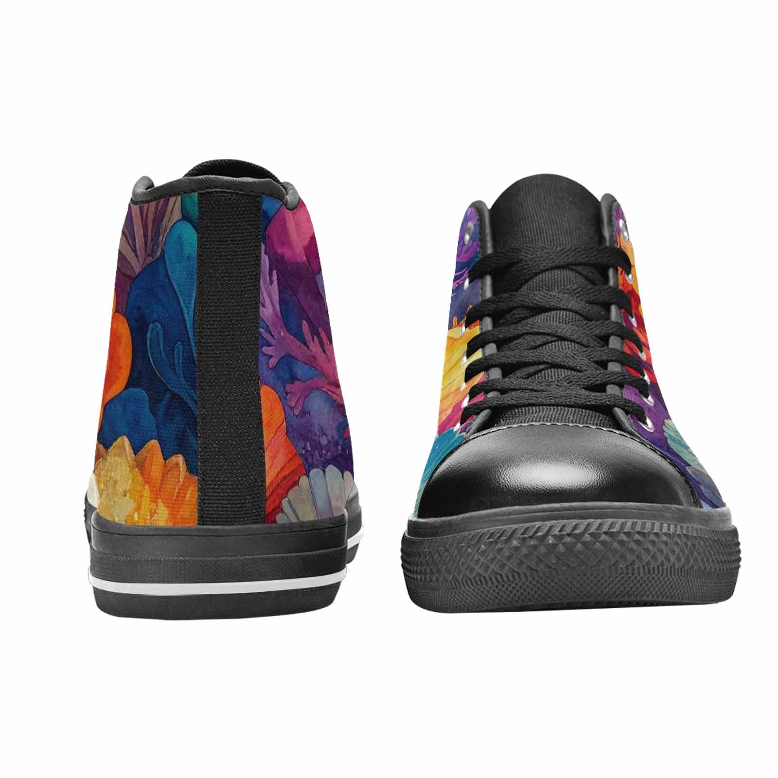 MEN'S Fish Scale Coral High Top Canvas Grunge Shoes