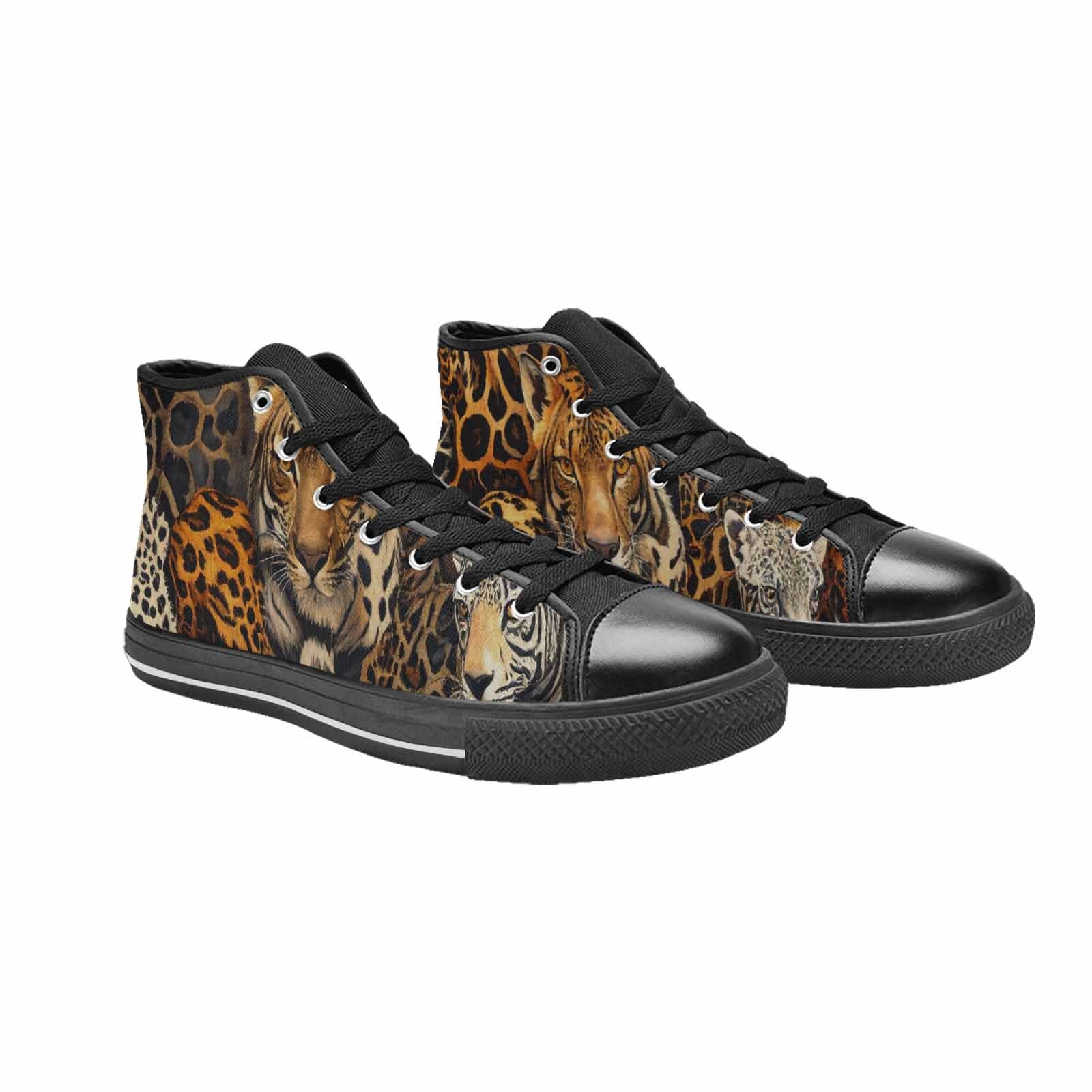 MEN'S Animal Print High Top Canvas Neon Fantasy Shoes