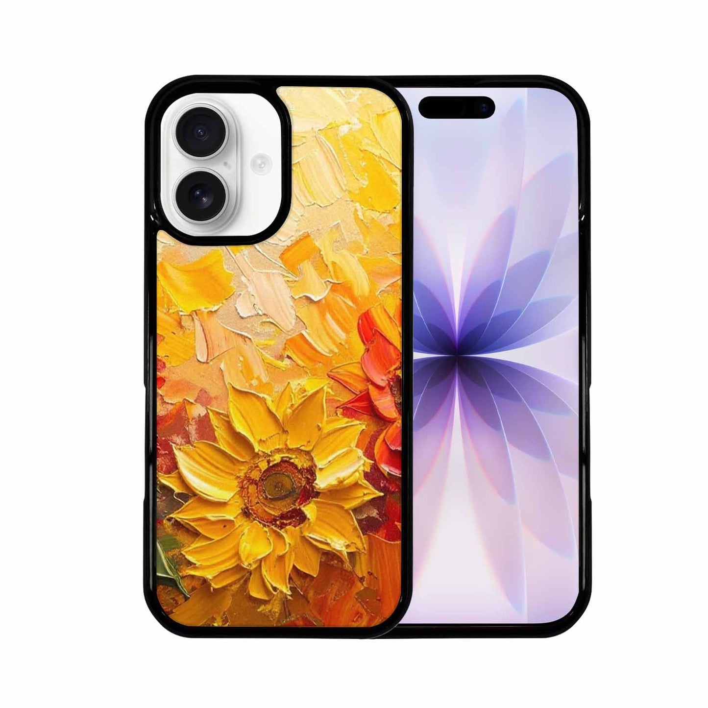 iPhone 17 Case — Impressionist Sunflower Brushstroke Pattern Floral, Custom Phone Case