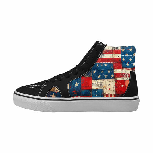 MEN'S American Flag Stars High Top Canvas Aesthetic Shoes
