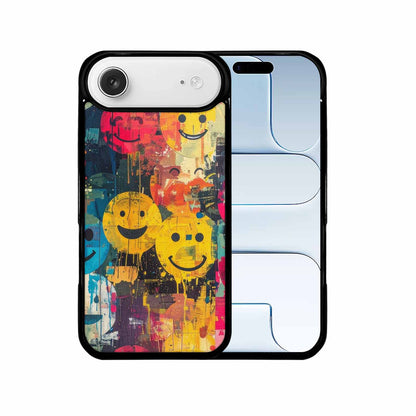 iPhone 17 Air Case — Smiley Faces Camosmiley Faces Th8 Camo, Unique Phone Case Design