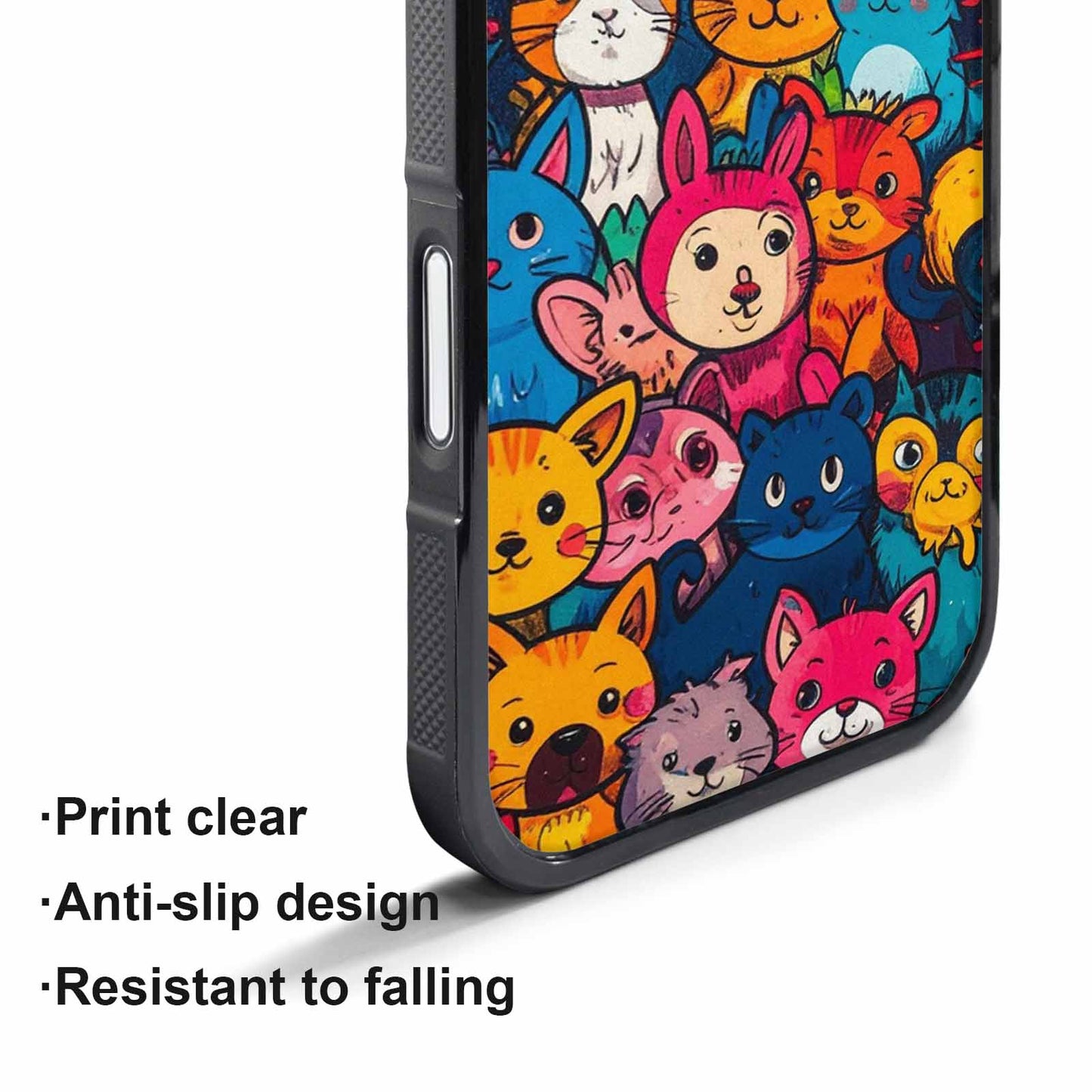 iPhone 17 Pro Case — Seamless Tileable Pattern Of Overlapping Cartoon, Custom Phone Case