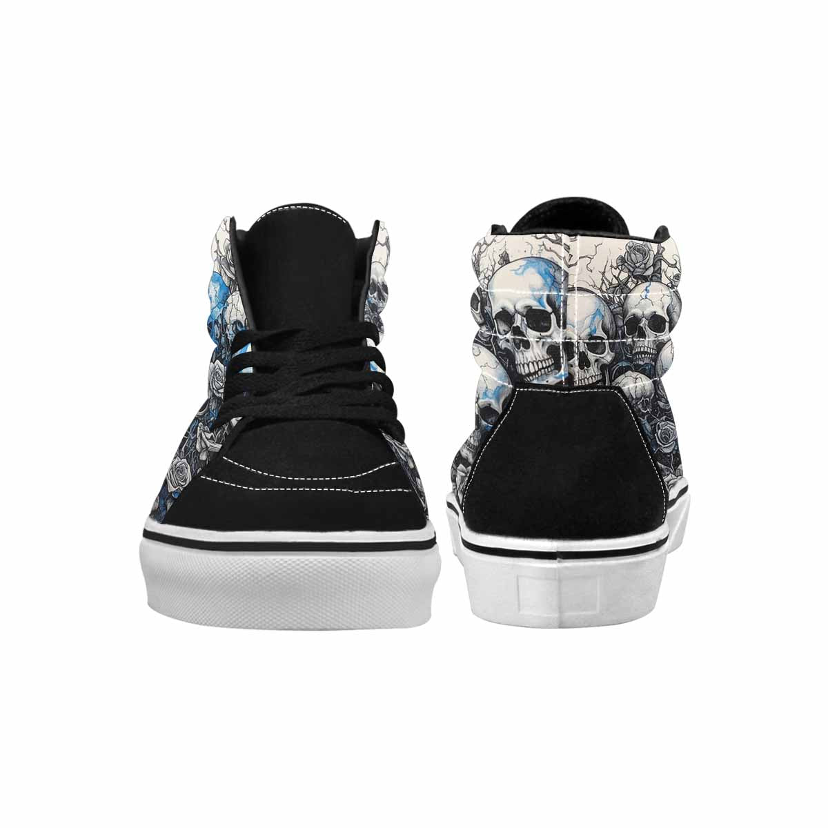 MEN'S Skull Roses High Top Canvas Dark Academia Custom Sneakers