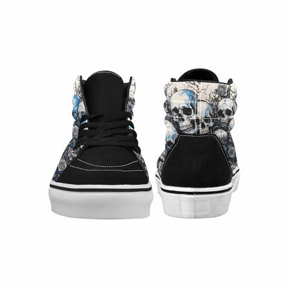 MEN'S Skull Roses High Top Canvas Dark Academia Custom Sneakers