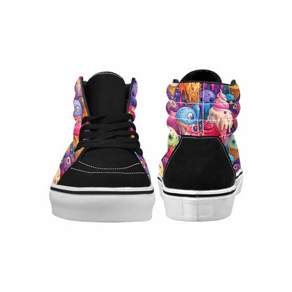 MEN'S Melting Ice Cream Monster High Top Canvas Vivid Custom Sneakers