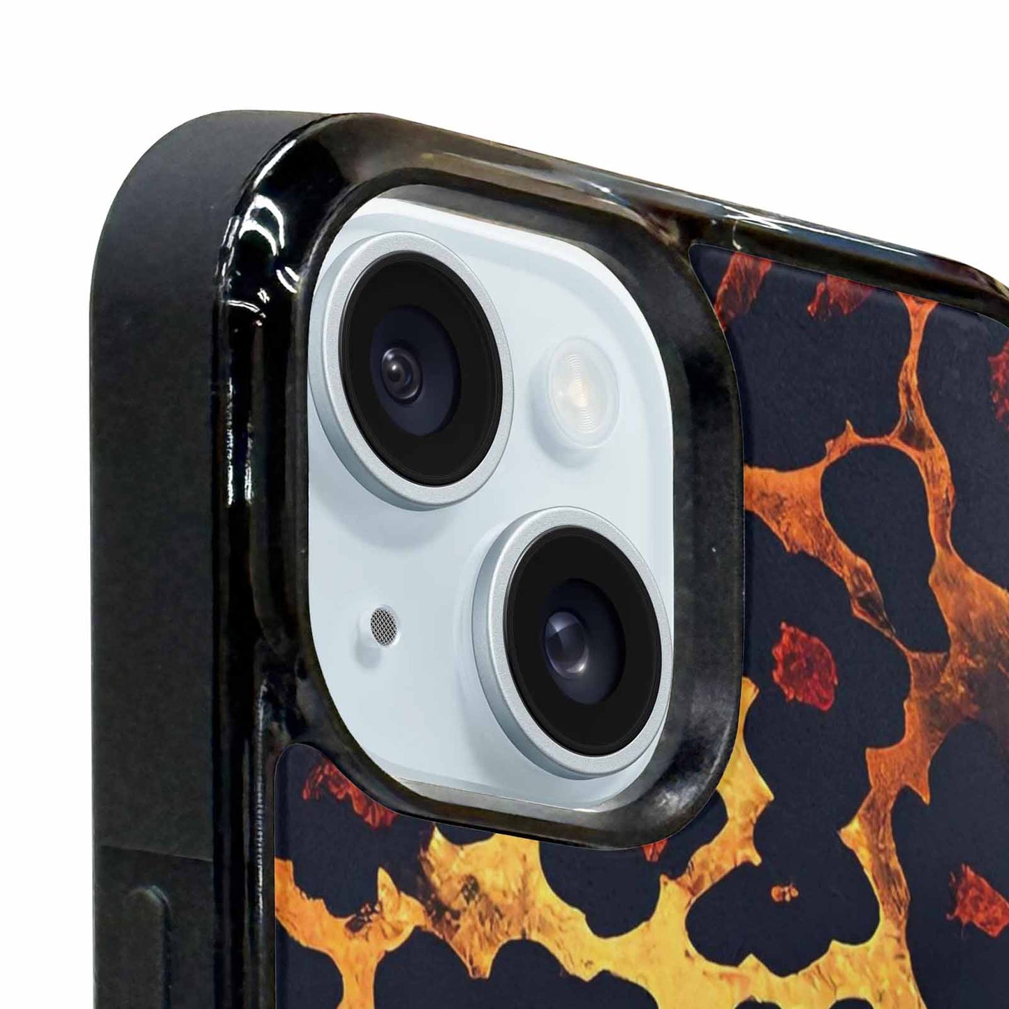iPhone 15 Plus Case — Leopard Print Dark Seamless Pattern Vibrant, Custom Made Phone Cover