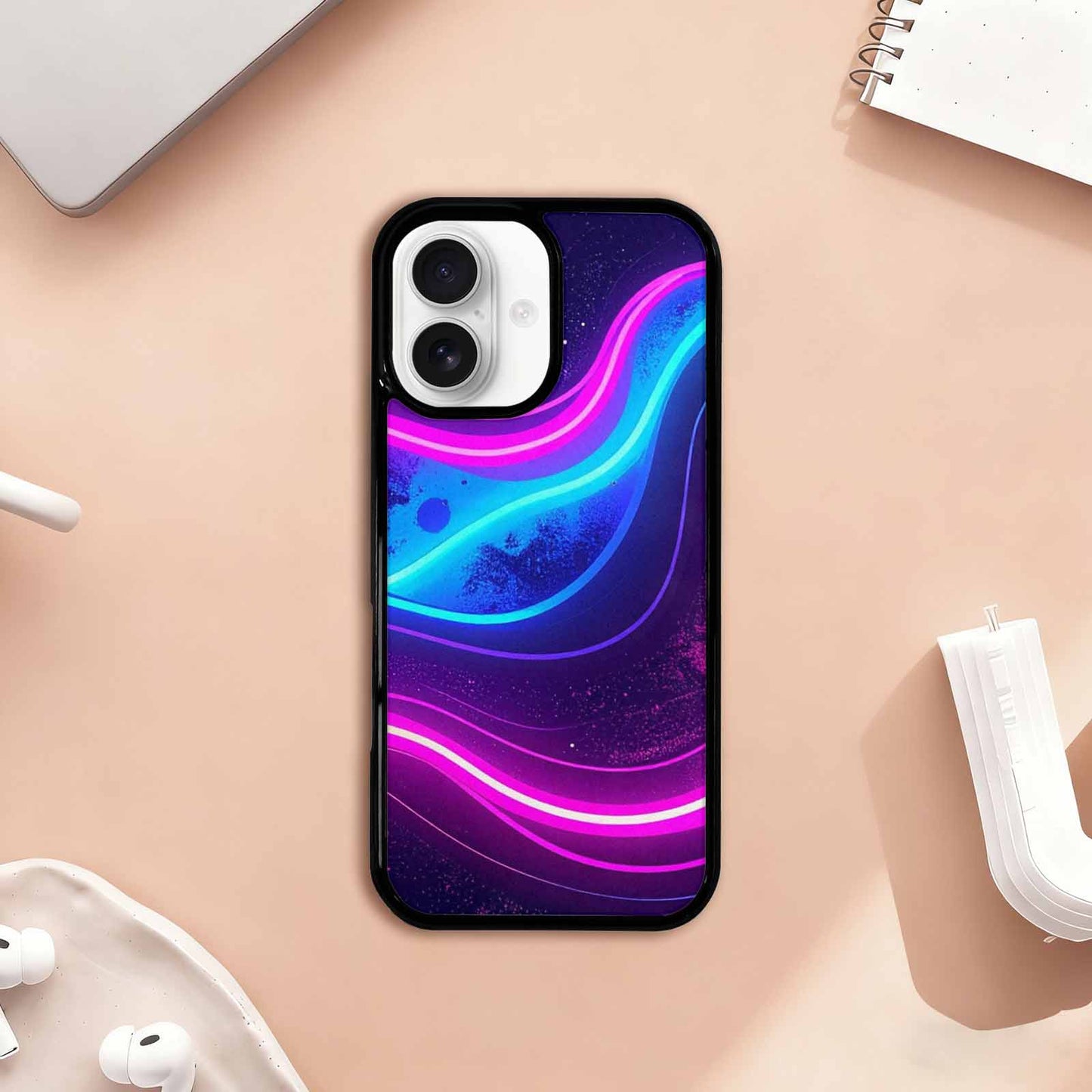 iPhone 17 Case — Neon Cartoon Retro Vintage, Custom Phone Case