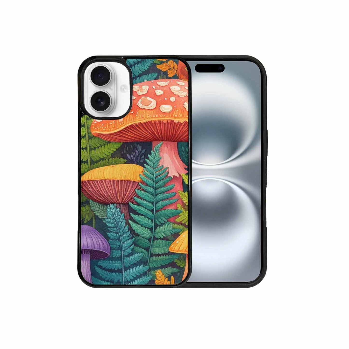 iPhone 16 Plus Case — Mushrooms Botanicalmushrooms P, Custom Designed Case Cover