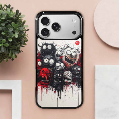 iPhone 17 Pro Max Case — Black &amp; Red Ink Cartoon Cute, Custom Designed Case Cover