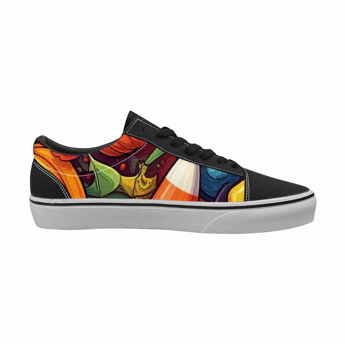 MEN'S Halloween Witches Ghouls Canvas Lace-Up Vivid Sneakers