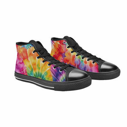 MEN'S Tie Dye Swirl High Top Canvas Aesthetic Shoes