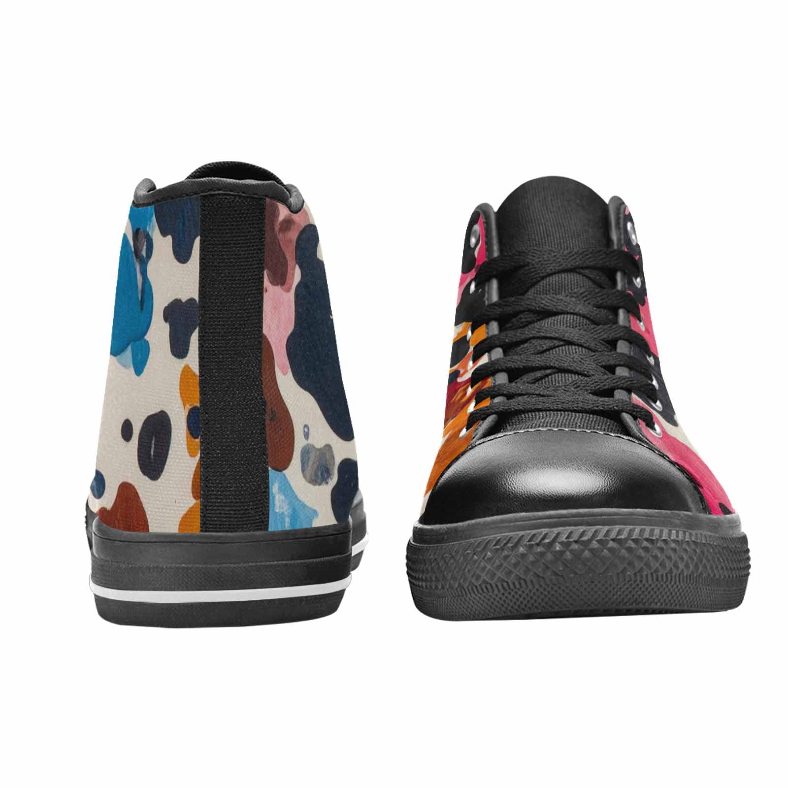 MEN'S Cow Animal Print High Top Canvas Cottagecore Sneakers