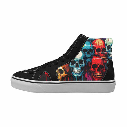 MEN'S Dripping Skulls Collage High Top Canvas Y2K Custom Shoes