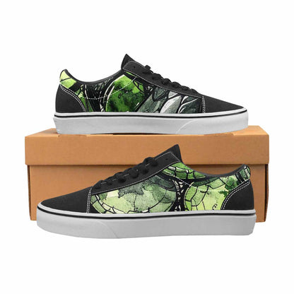 WOMEN'S Reptile Scale Lace-Up Canvas Kaleidoscope Custom Sneakers