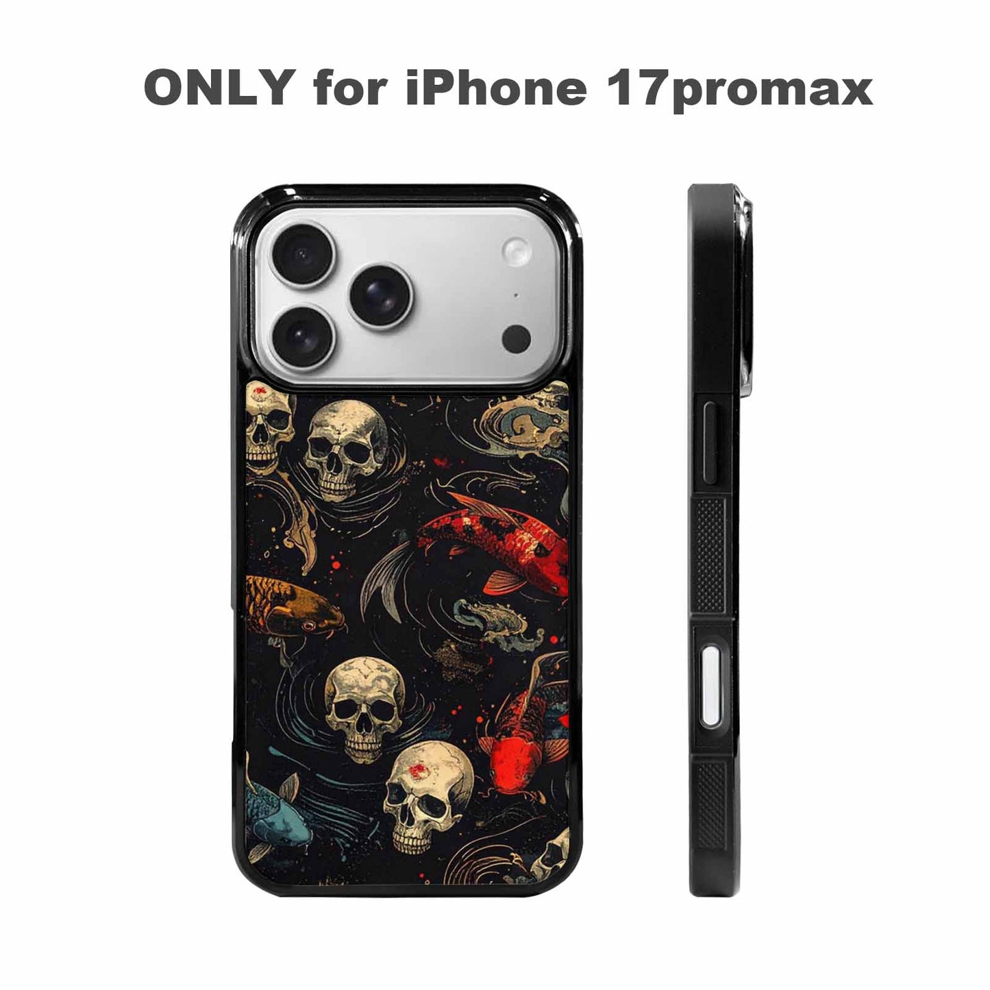 iPhone 17 Pro Max Case — Skull Dark Art Gothic Print Gothic, Unique Phone Case Design
