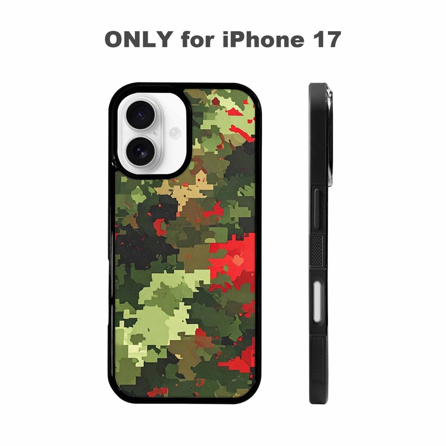 iPhone 17 Case — Small Military Camouflage Blotch Camo, Custom Printed Phone Case