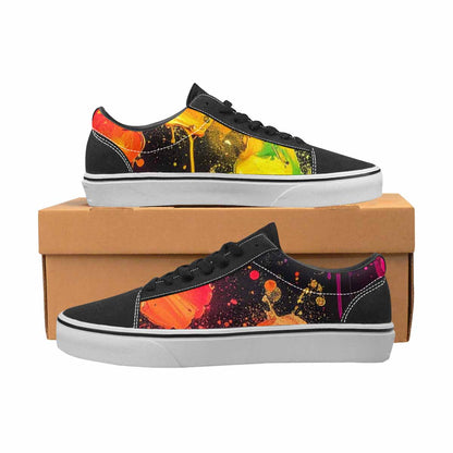 MEN'S Paint Splatter Canvas Lace-Up Surreal Custom Sneakers