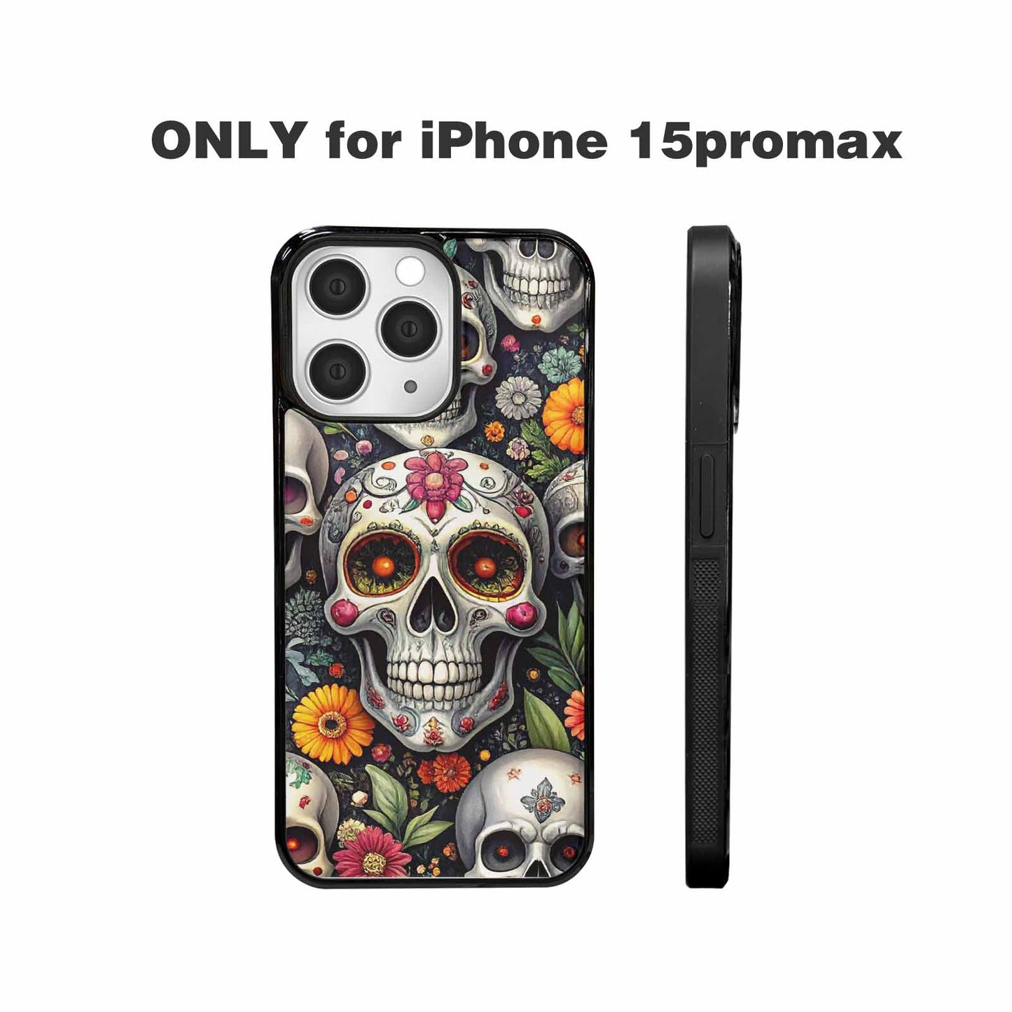 iPhone 15 Pro Max Case — Greyscale Black And White Dark Black, Unique Phone Case Design