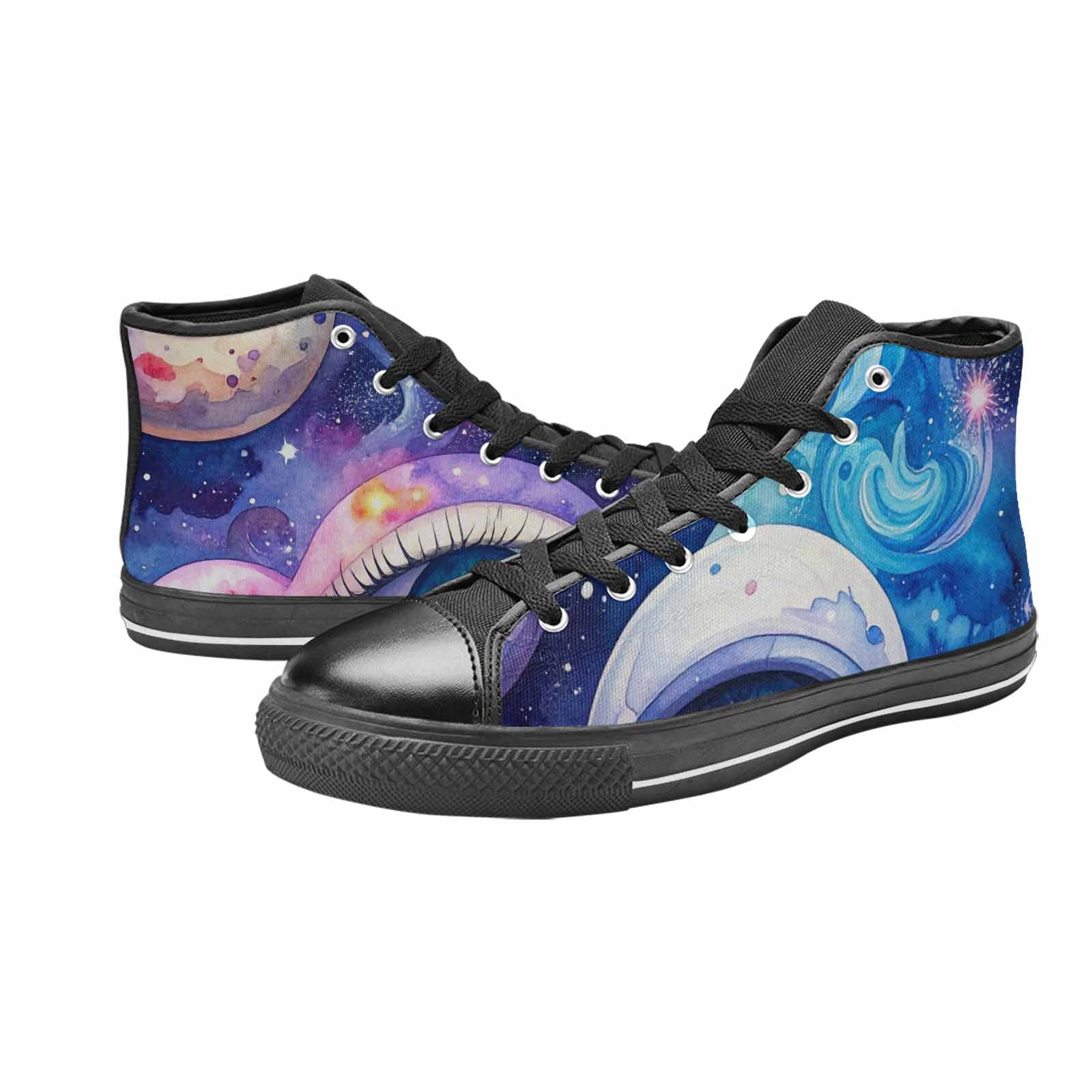 MEN'S Cartoon Eyeballs Galaxy High Top Canvas Cottagecore Sneakers